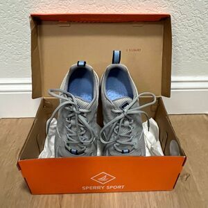 Sperry Harbor Master 2 Sneakers Women’s 8.5 Gray Blue Comfort Lace-Up Shoes EUC